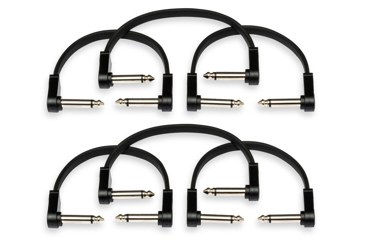 HOSA CFP-606 Flat Guitar Patch Cable, Molded Low-Profile Right-Angle To Same - Metronome Music Inc.