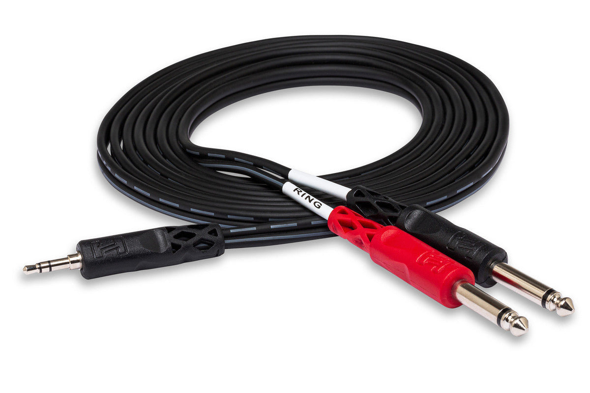 HOSA CMP-159 10' Stereo Breakout, 3.5 Mm TRS To Dual 1/4 In TS - Metronome Music Inc.