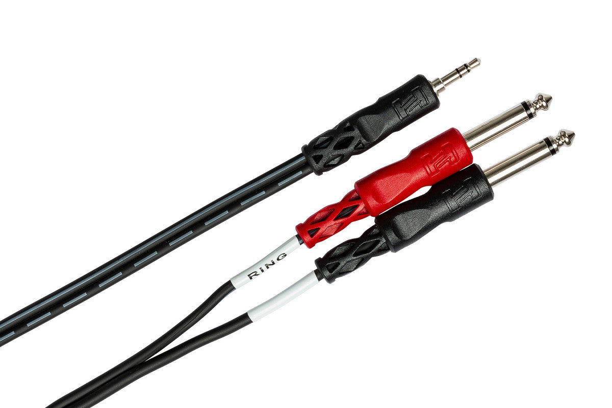 HOSA CMP-159 10' Stereo Breakout, 3.5 Mm TRS To Dual 1/4 In TS - Metronome Music Inc.