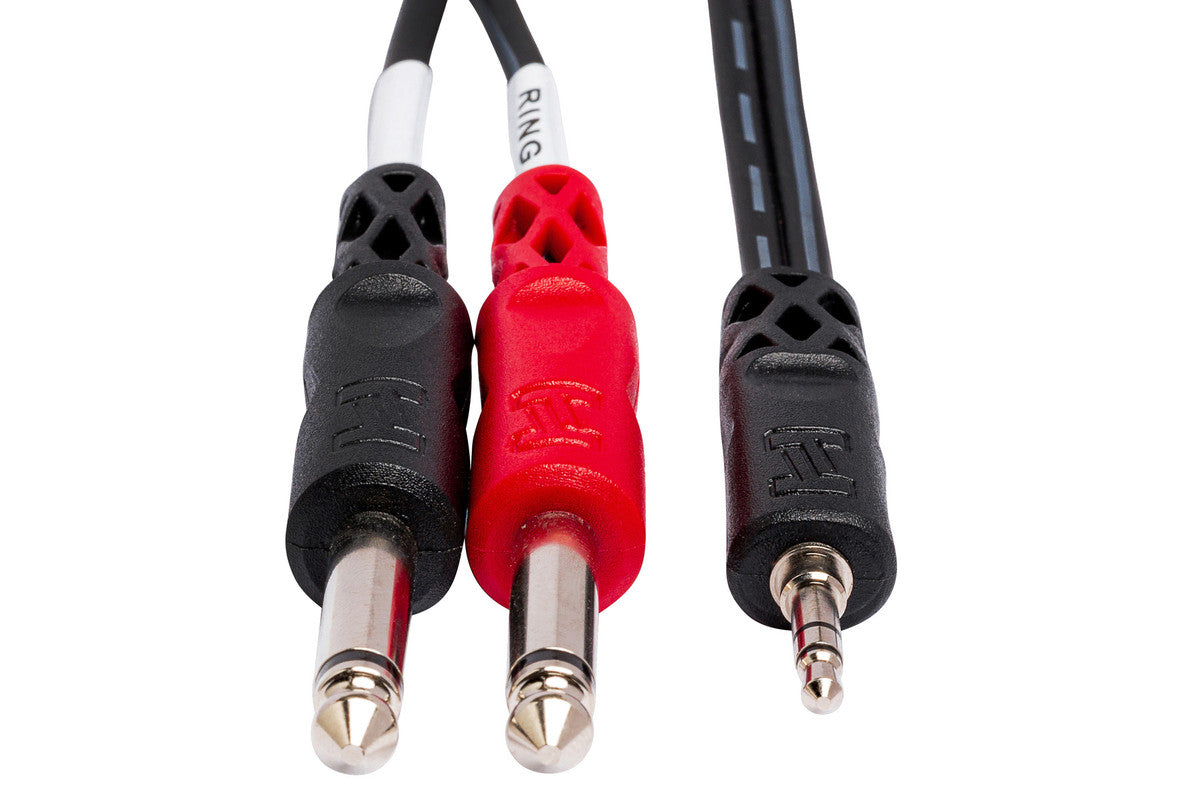 HOSA CMP-159 10' Stereo Breakout, 3.5 Mm TRS To Dual 1/4 In TS - Metronome Music Inc.