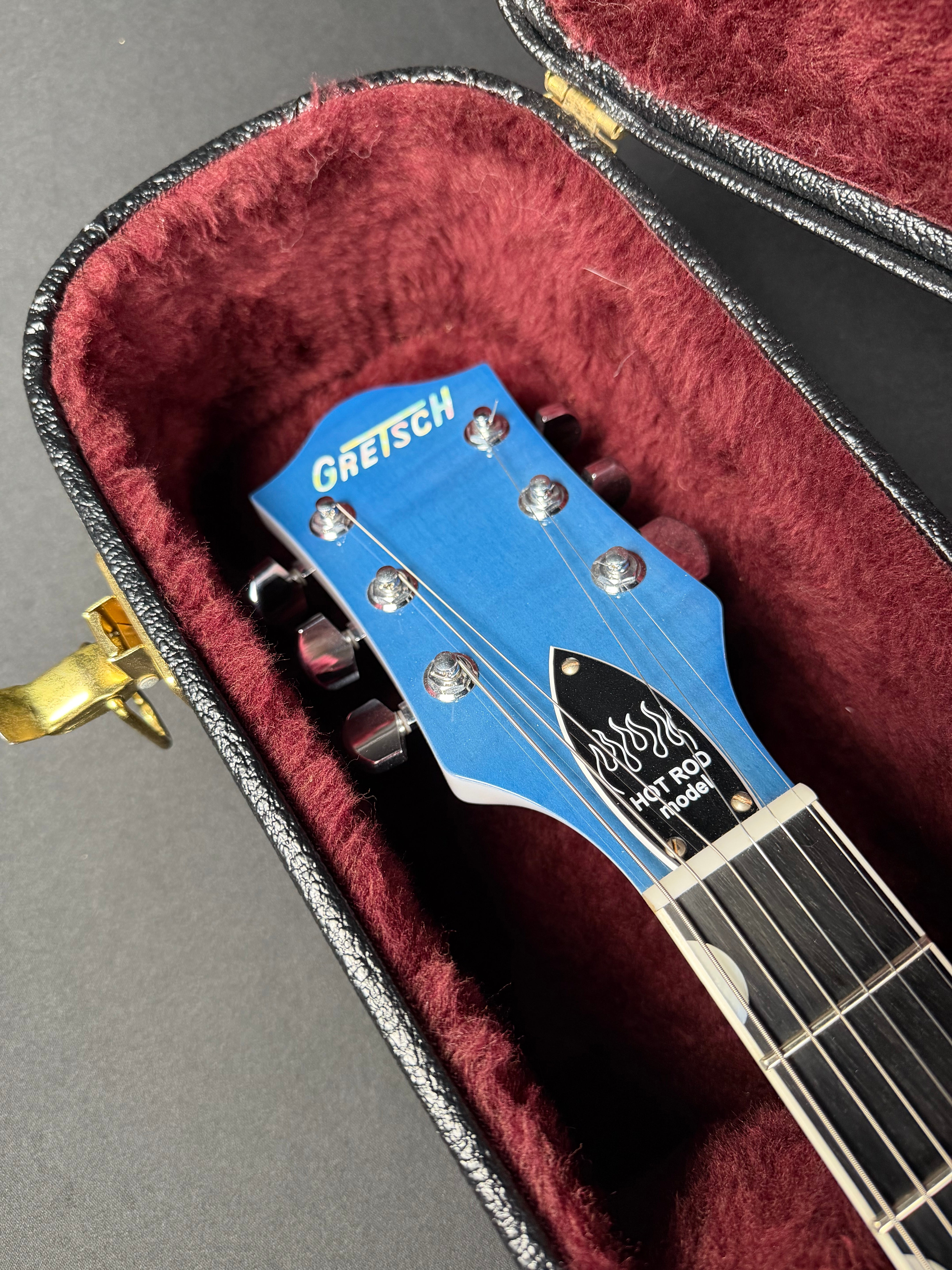 Gretsch G6120SH Brian Setzer 2-Tone Hot Rod w/OHSC - Harbor Blue (Used)