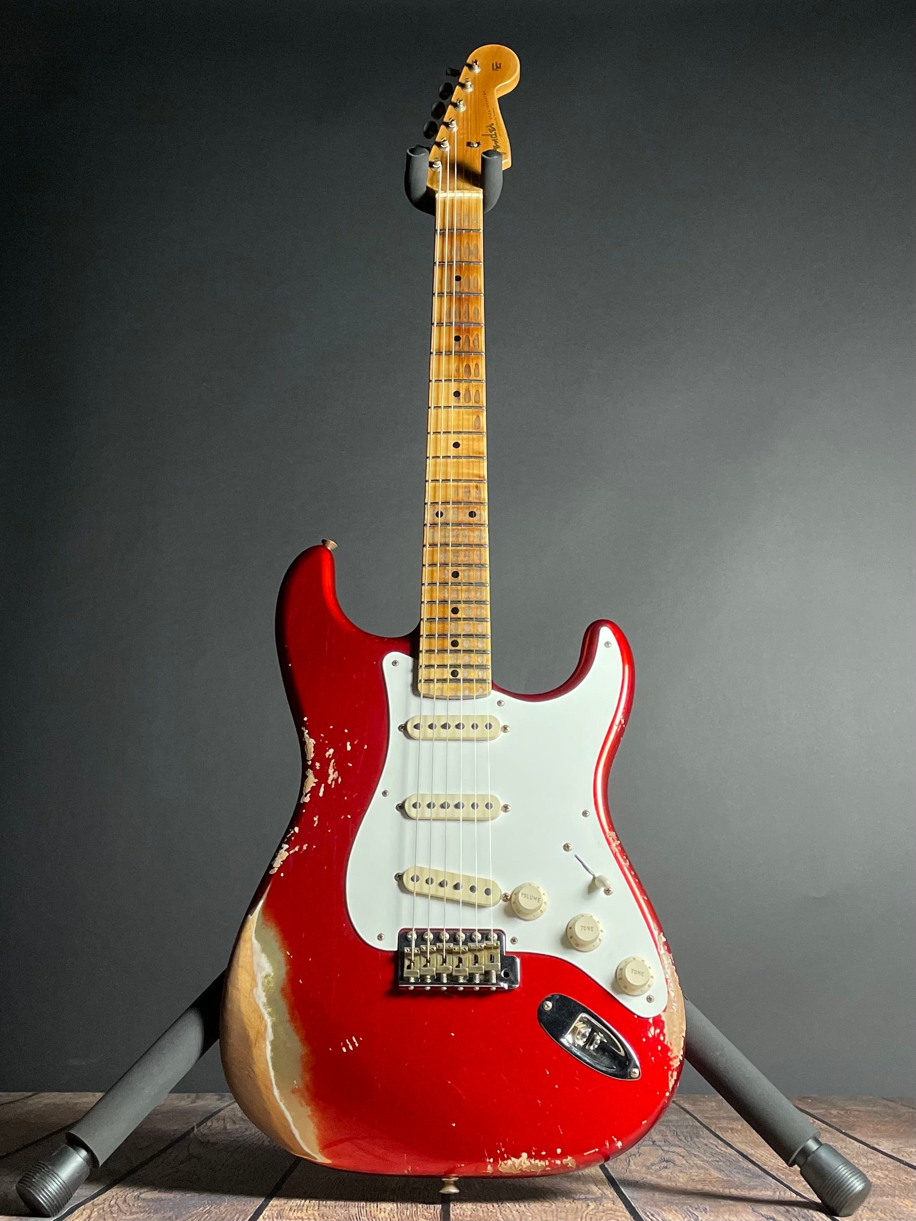 Fender Custom Shop 1958 Stratocaster, Heavy Relic-Faded Aged Candy Apple Red - Metronome Music Inc.