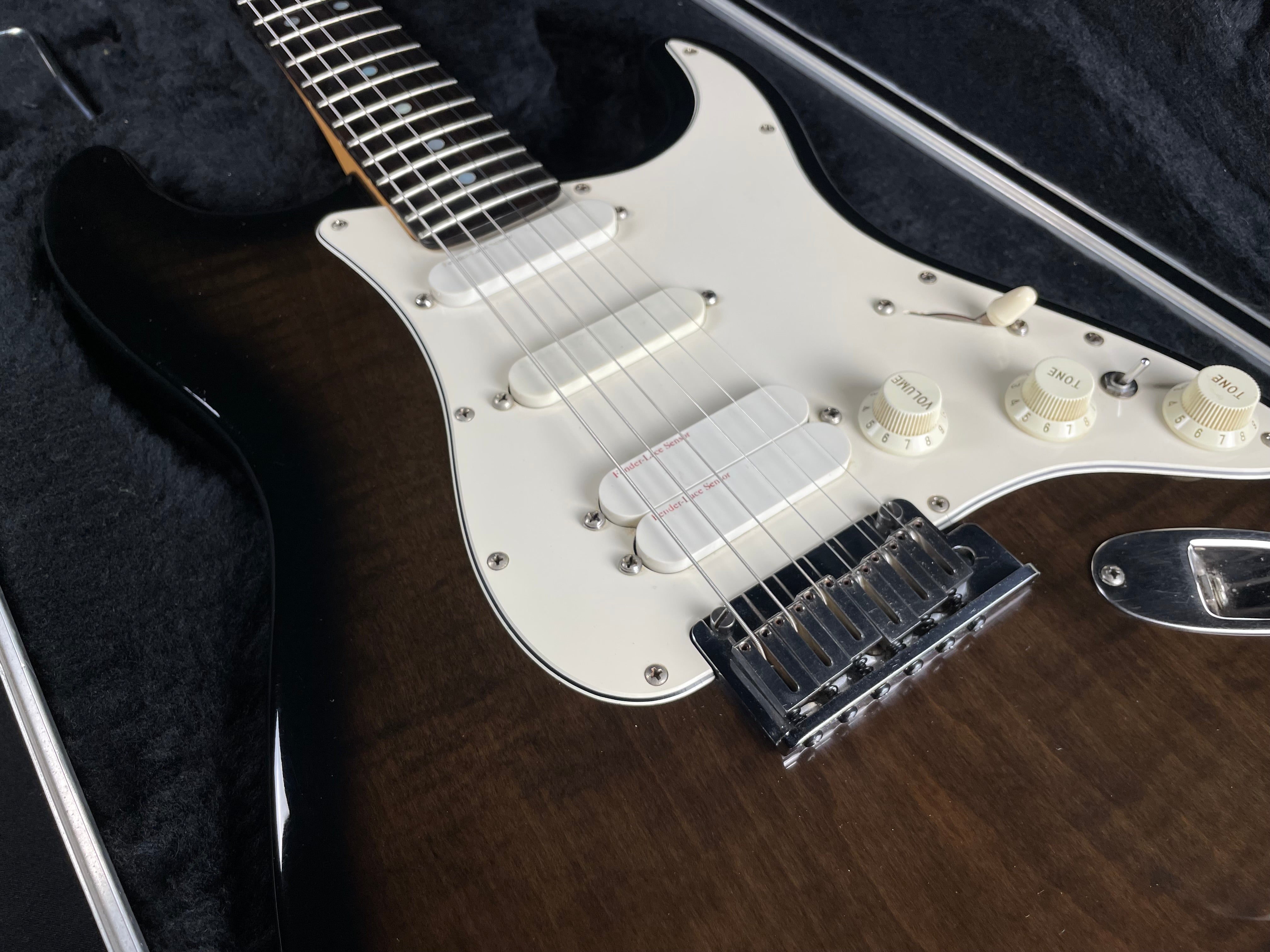 Fender Strat Plus Ultra w/OHSC - Ebony Burst (1991) - Metronome Music Inc.