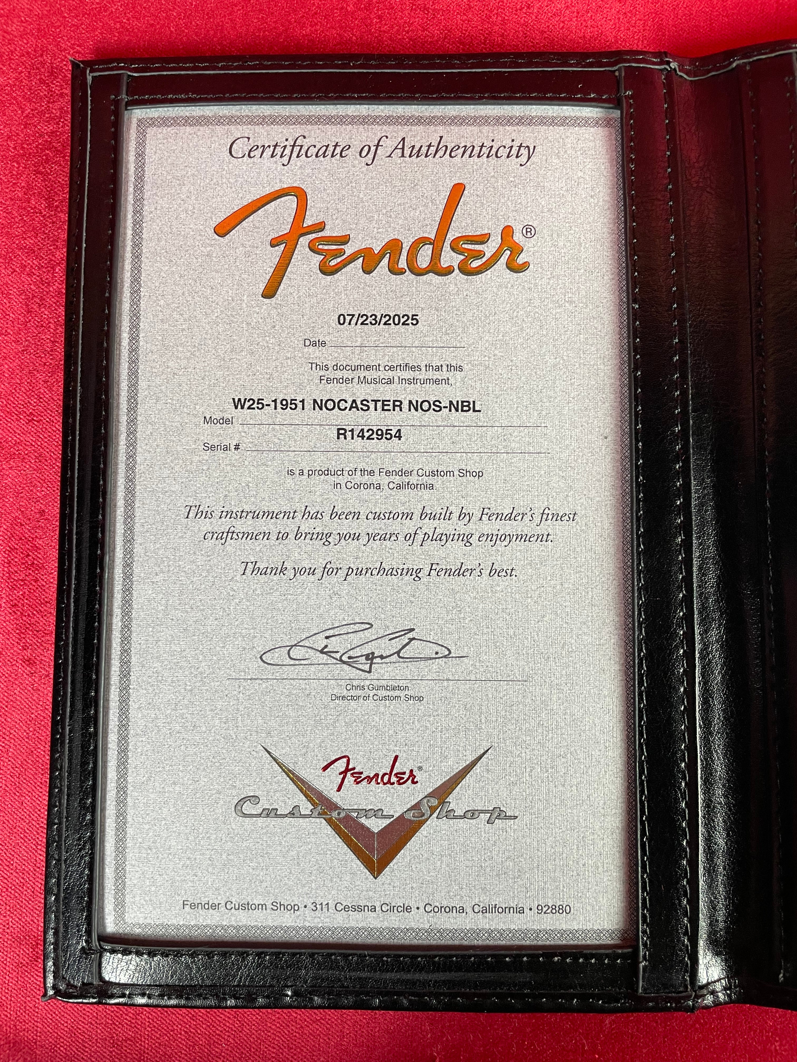 Fender Custom Shop 1951 Nocaster NOS - Nocaster Blonde (2025) - Metronome Music Inc.