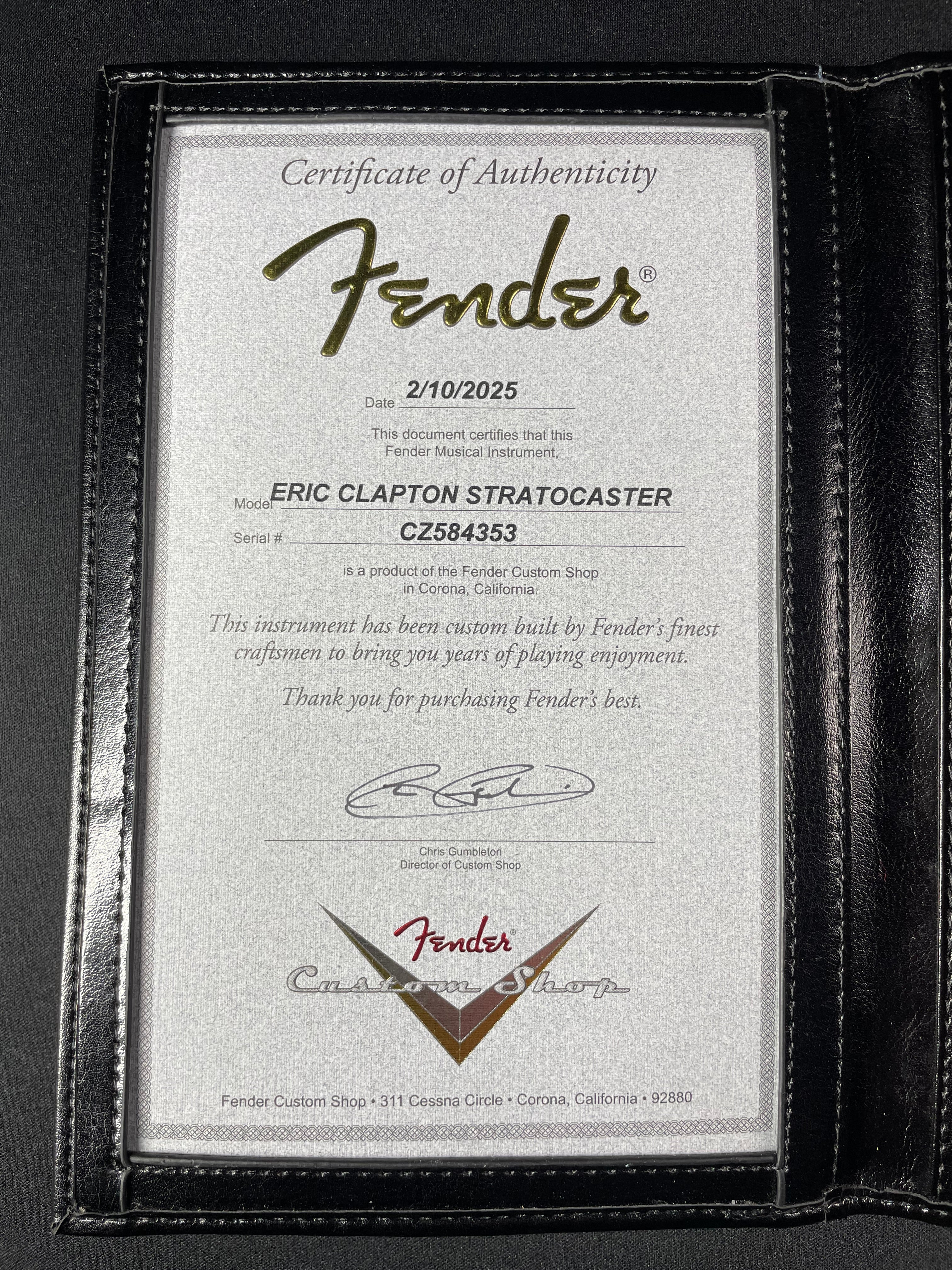 Fender Custom Shop Eric Clapton Signature Stratocaster, Maple - Midnight Blue (2025) - Metronome Music Inc.
