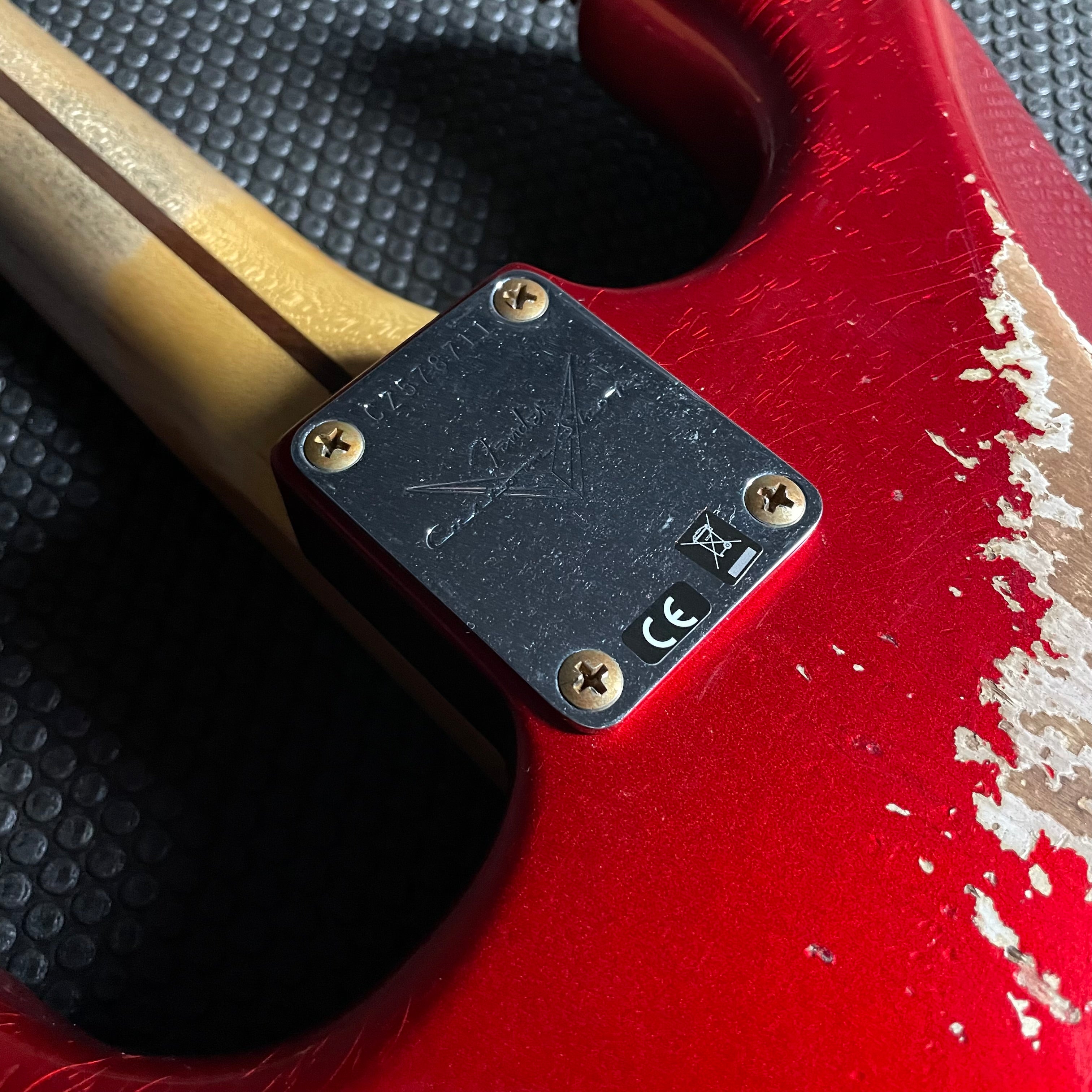 Fender Custom Shop 1958 Stratocaster, Heavy Relic-Faded Aged Candy Apple Red - Metronome Music Inc.