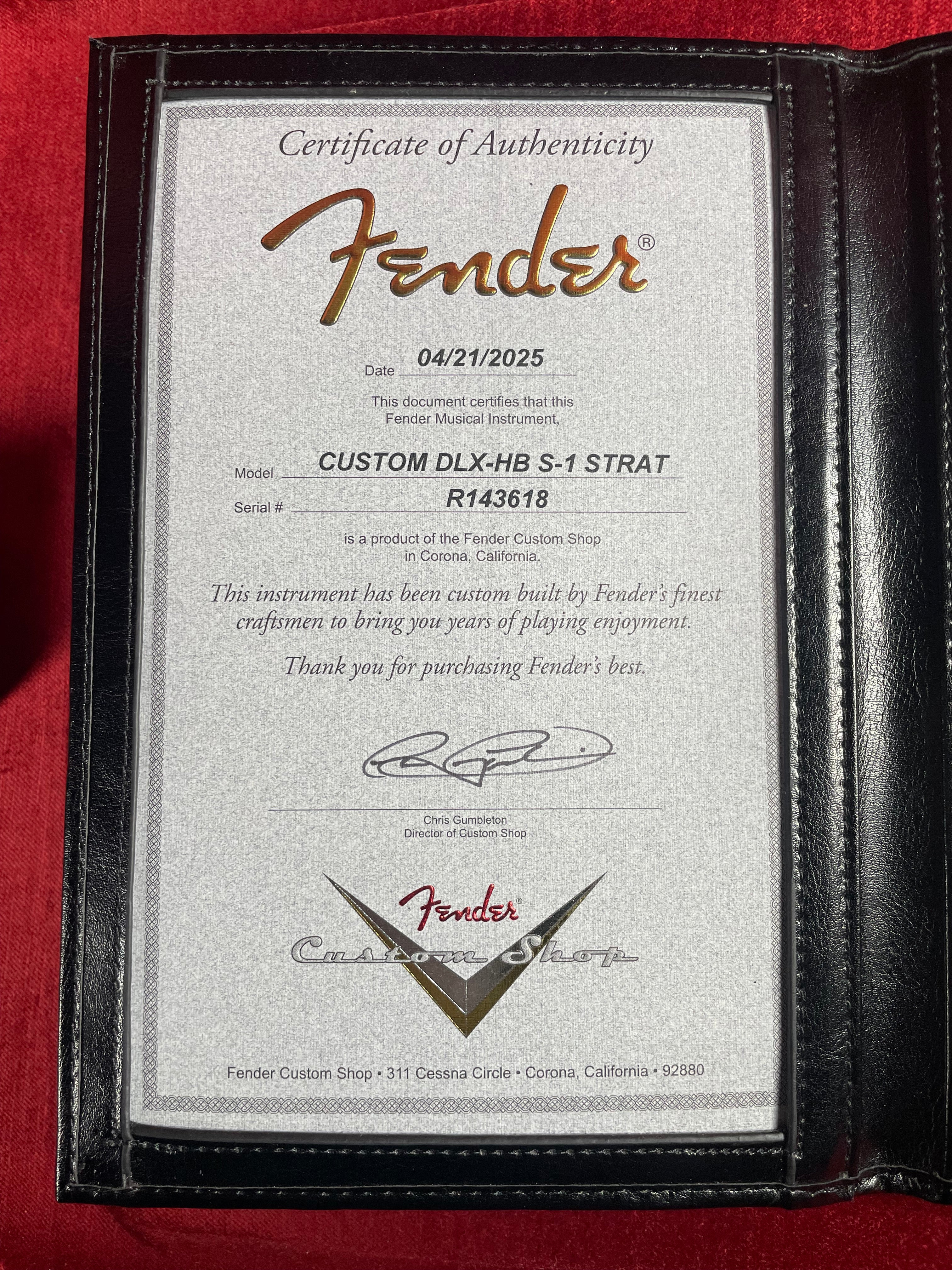 Fender Custom Shop Custom Deluxe Stratocaster HB S-1 - Graffiti Yellow - Metronome Music Inc.