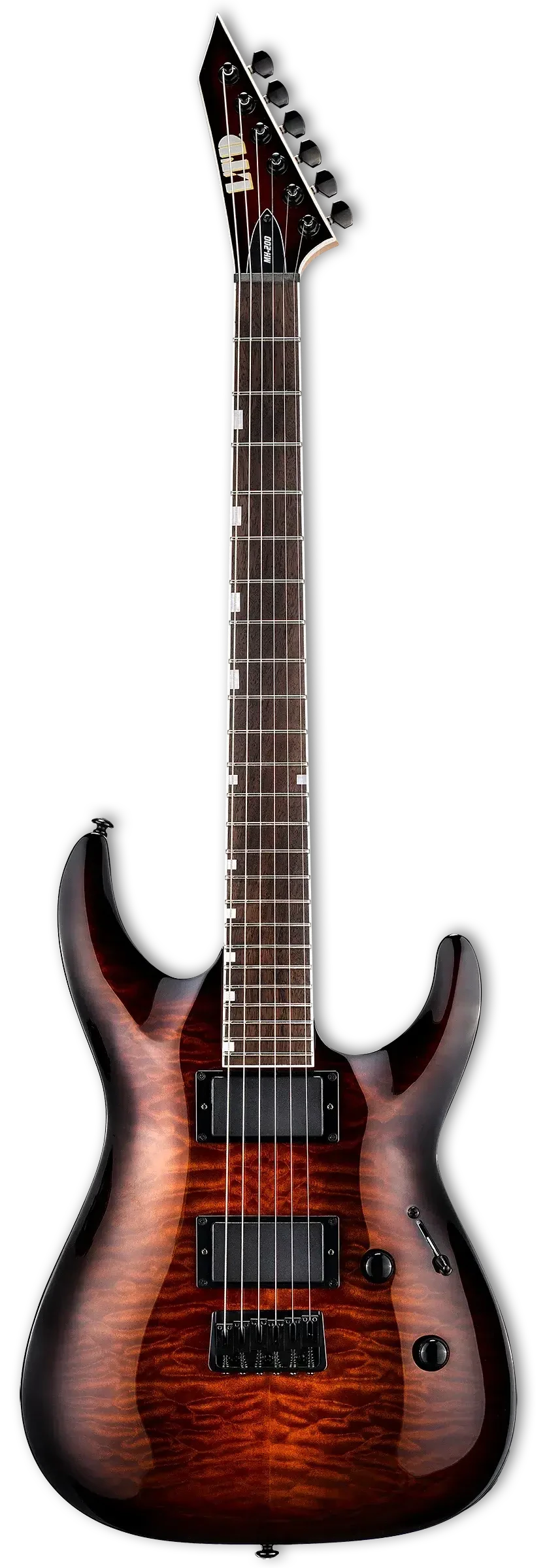 ESP LTD MH-200HT QM - Dark Brown Sunburst
