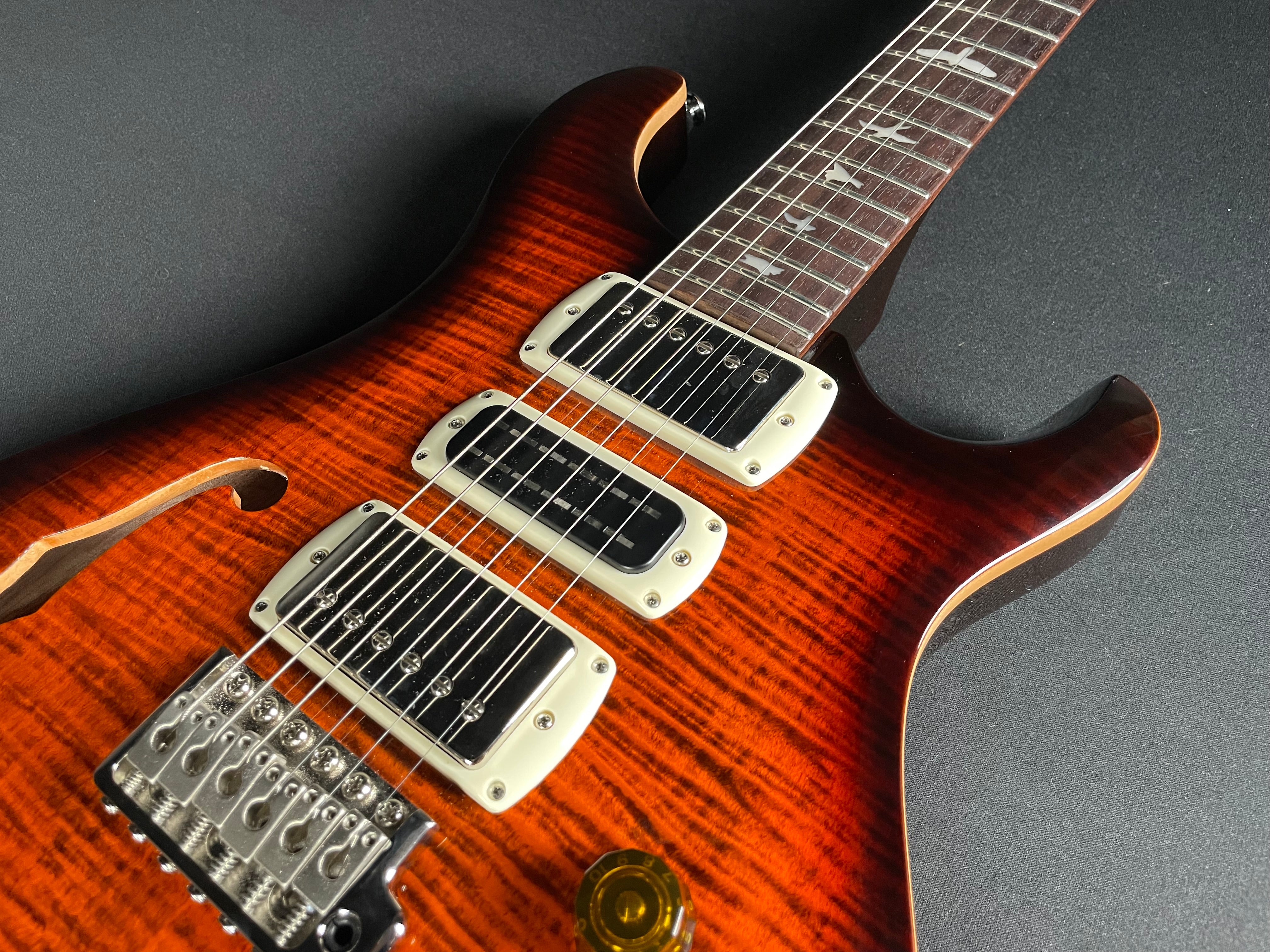 PRS SE Special Semi-Hollow w/Gig Bag - Orange Tiger Smokeburst - Metronome Music Inc.