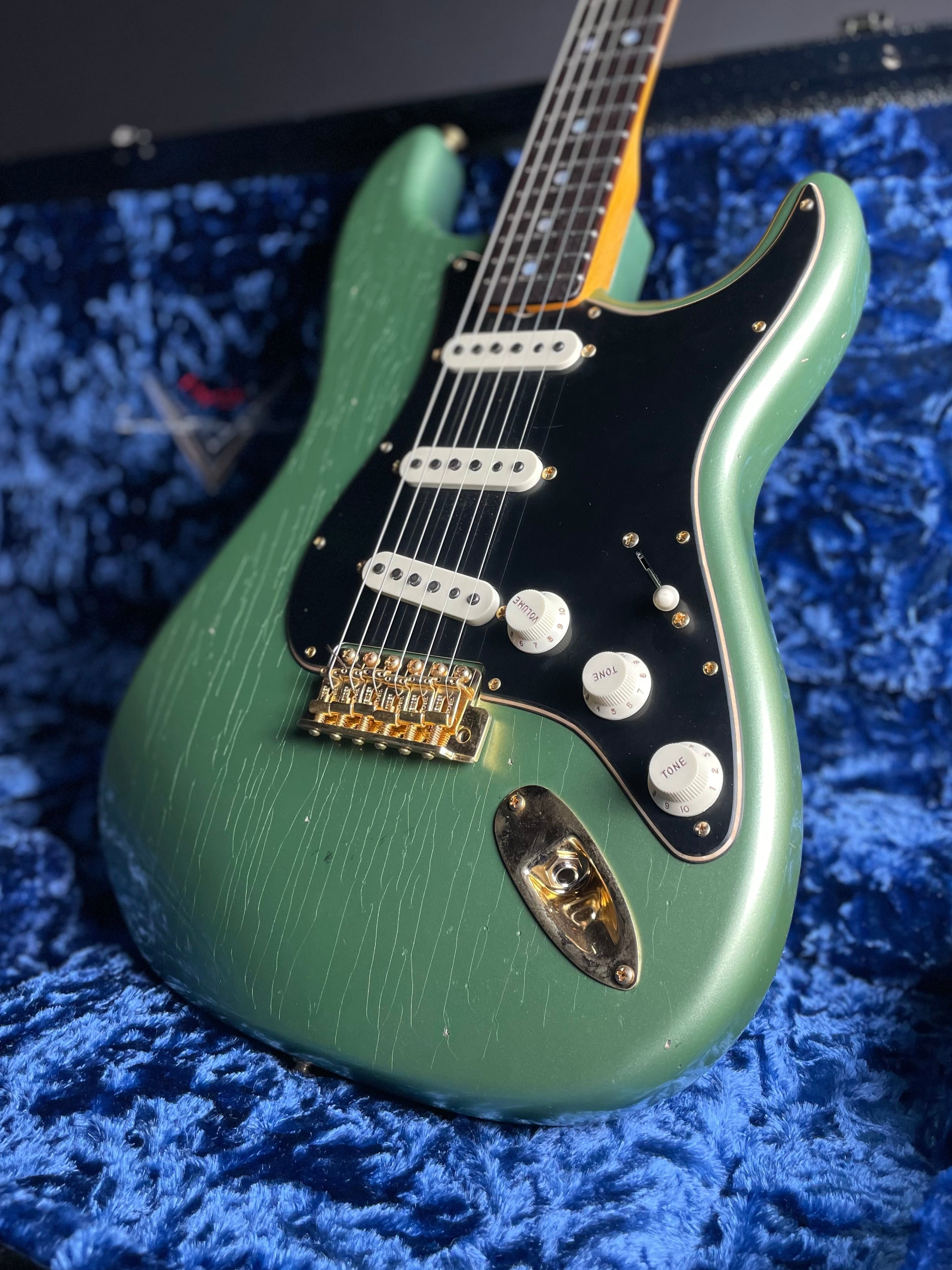 Fender Custom Shop LTD 1965 Dual-Mag Stratocaster - Aged Sage Green Metallic