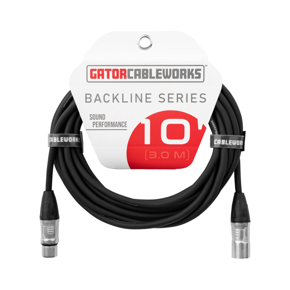 Gator 10 Foot XLR Microphone Cable - Metronome Music Inc.