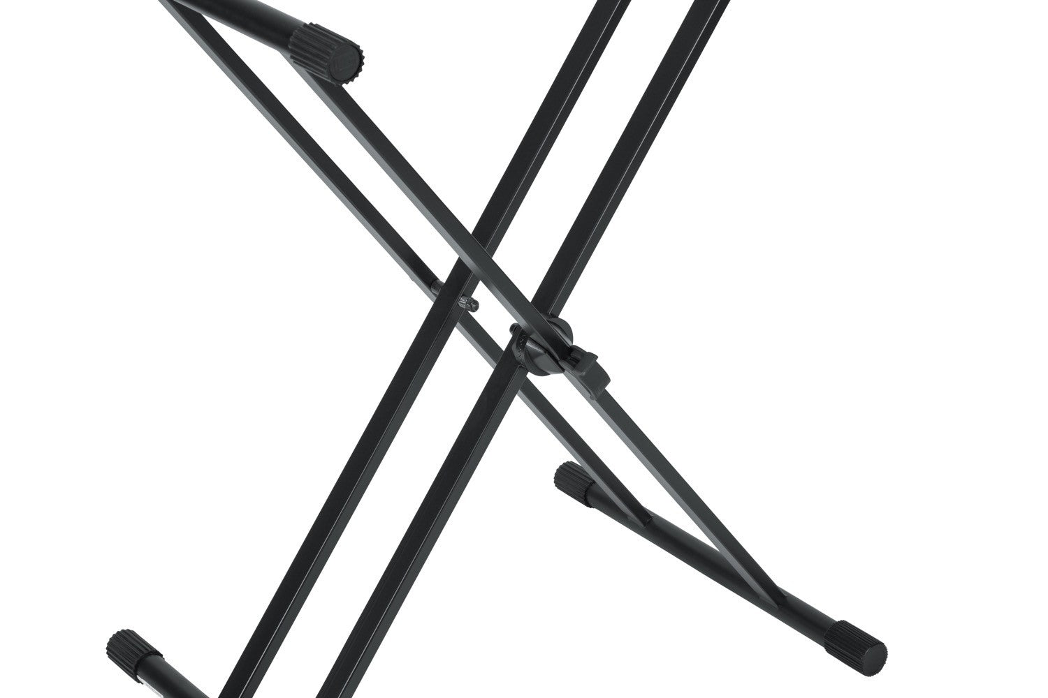GATOR Frameworks heavy duty adjustable "X" style keyboard stand with rubberized leveling foot - Metronome Music Inc.