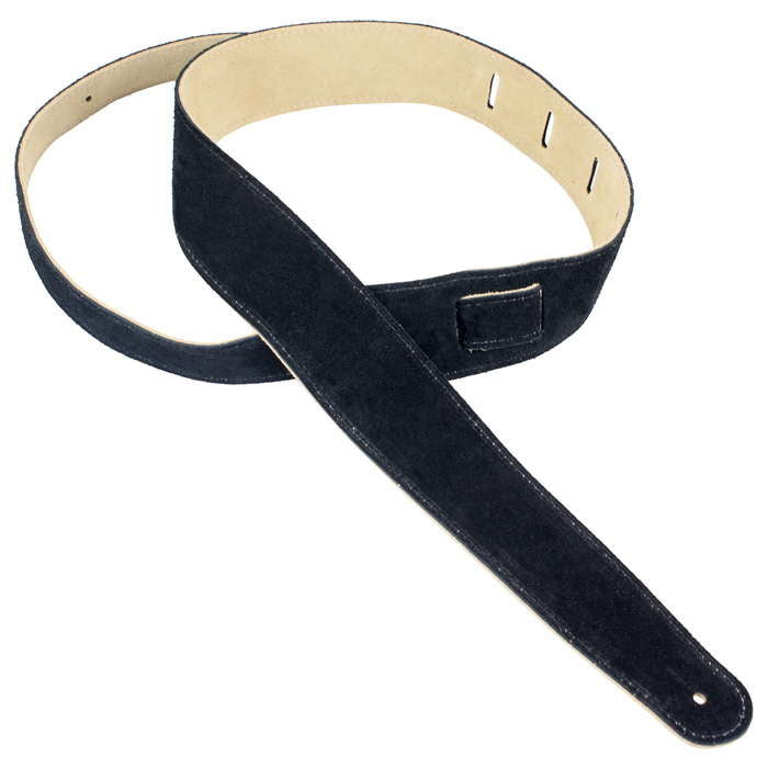 2.5" CAPRI SUEDE STRAP WITH NUBUCK BACKING BLACK - Metronome Music Inc.