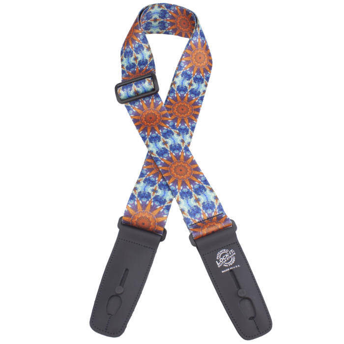 PSYCHEDELIC SUNBURST - LOCK-IT STRAP POLY PLUSH SERIES - Metronome Music Inc.