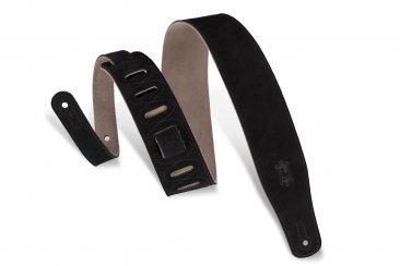 Levy's MS26-BLK 2.5" Suede Leather Strap - Metronome Music Inc.