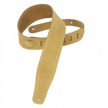 Levy's MS26-TAN 2.5" Suede Leather Strap - Metronome Music Inc.
