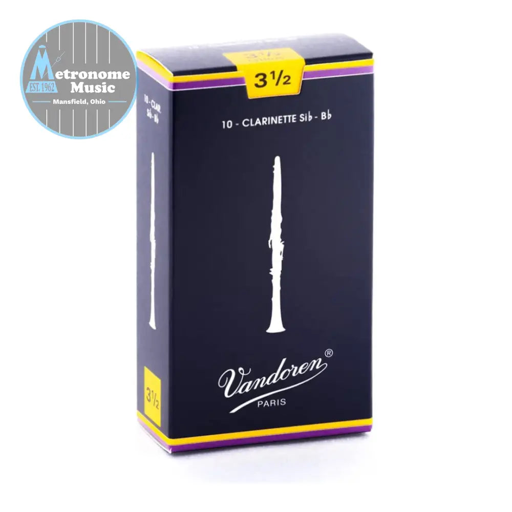 Vandoren Traditional Bb Clarinet Reeds- #3.5 Box of 10 - Metronome Music Inc.