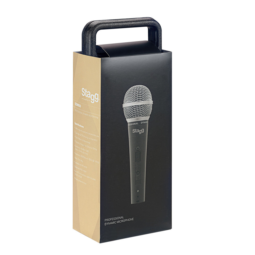 STAGG SDM50 Professional cardioid dynamic microphone with cartridge DC78 - Metronome Music Inc.