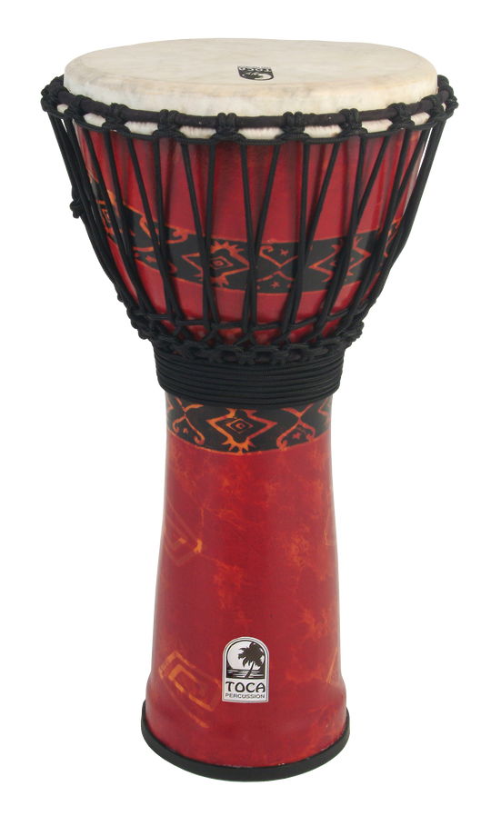 Toca Freestyle Rope Tuned Djembe Bali Red - Metronome Music Inc.