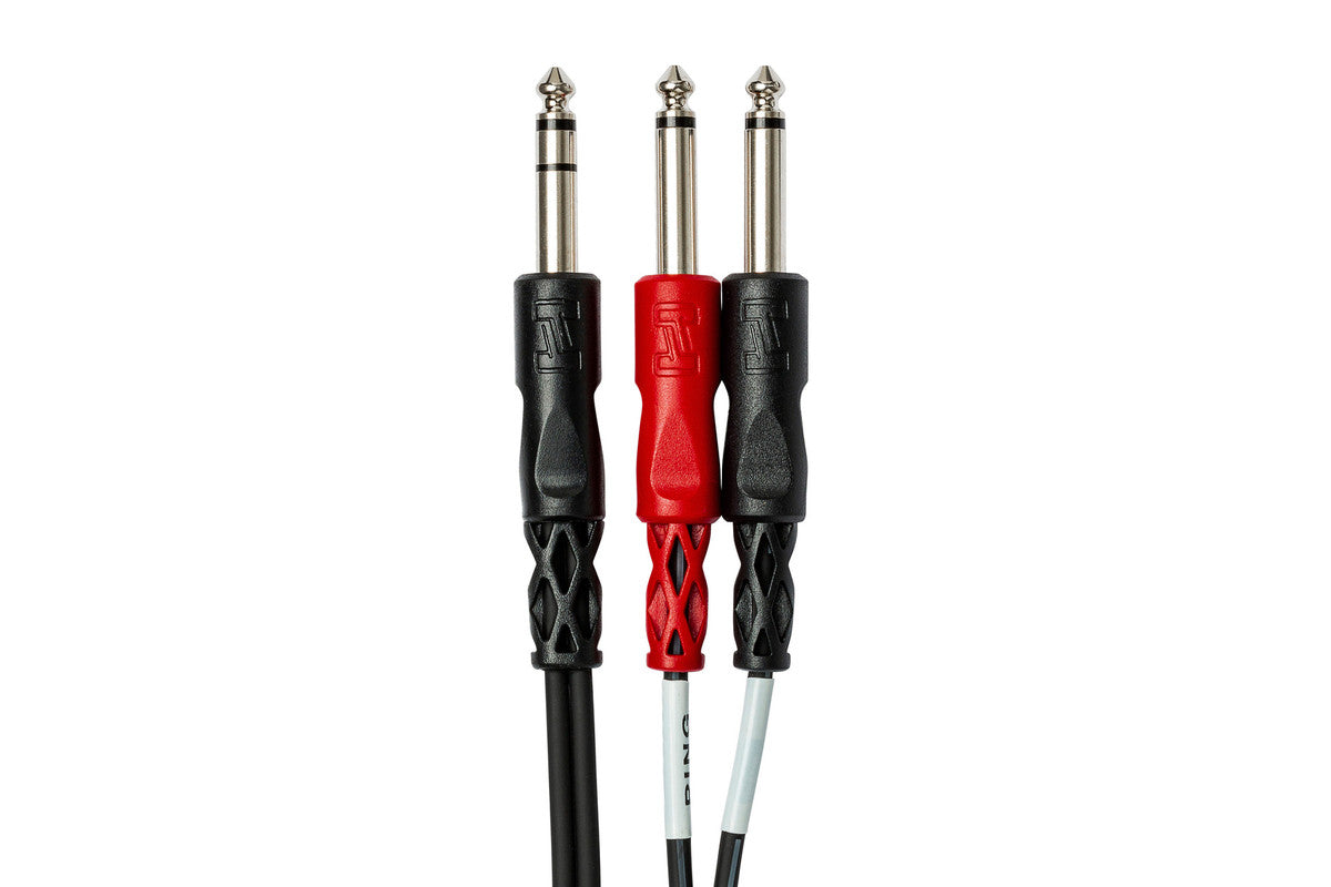 HOSA STP-203 10' Insert Cable, 1/4 In TRS To Dual 1/4 In TS