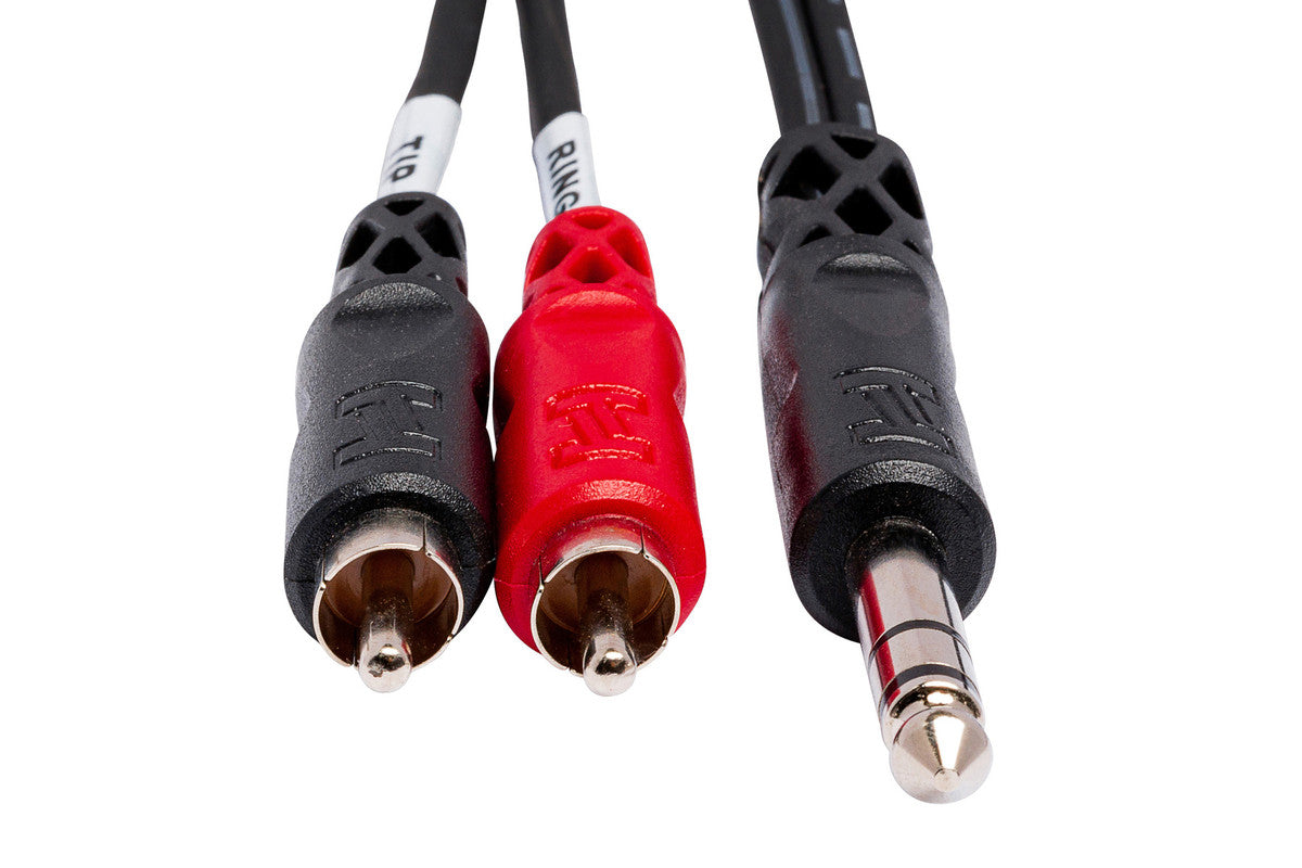 HOSA TRS-202 6' Insert Cable, 1/4 In TRS To Dual RCA - Metronome Music Inc.