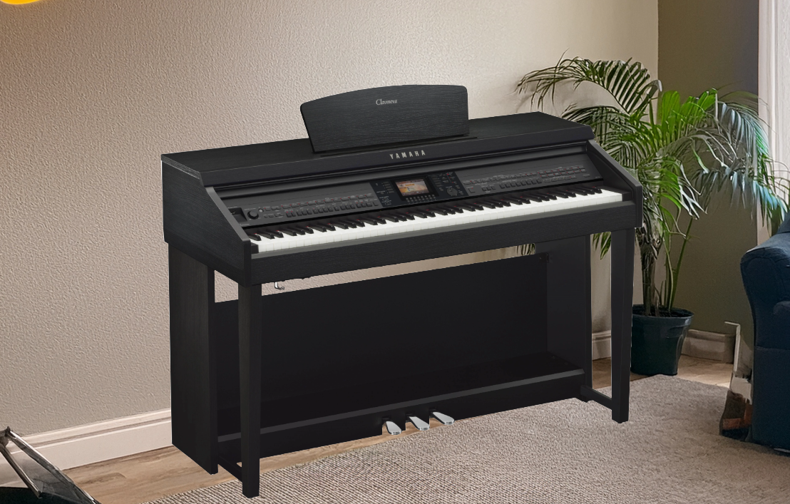 Yamaha Clavinova CVP-701 Digital Piano with Bench - Matte Black - Metronome Music Inc.