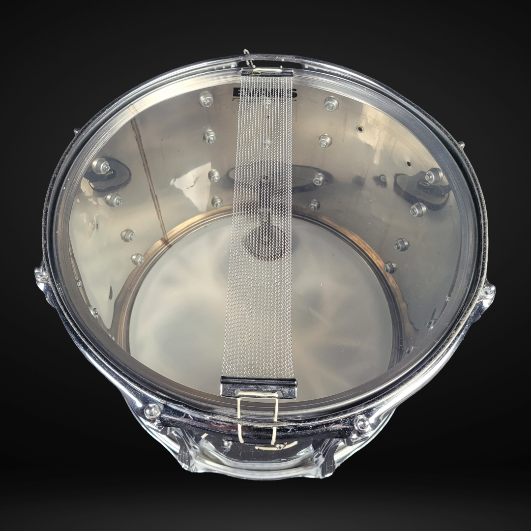 Ludwig 14x10 Chrome Over Aluminum Marching Snare (1970s) - Metronome Music Inc.