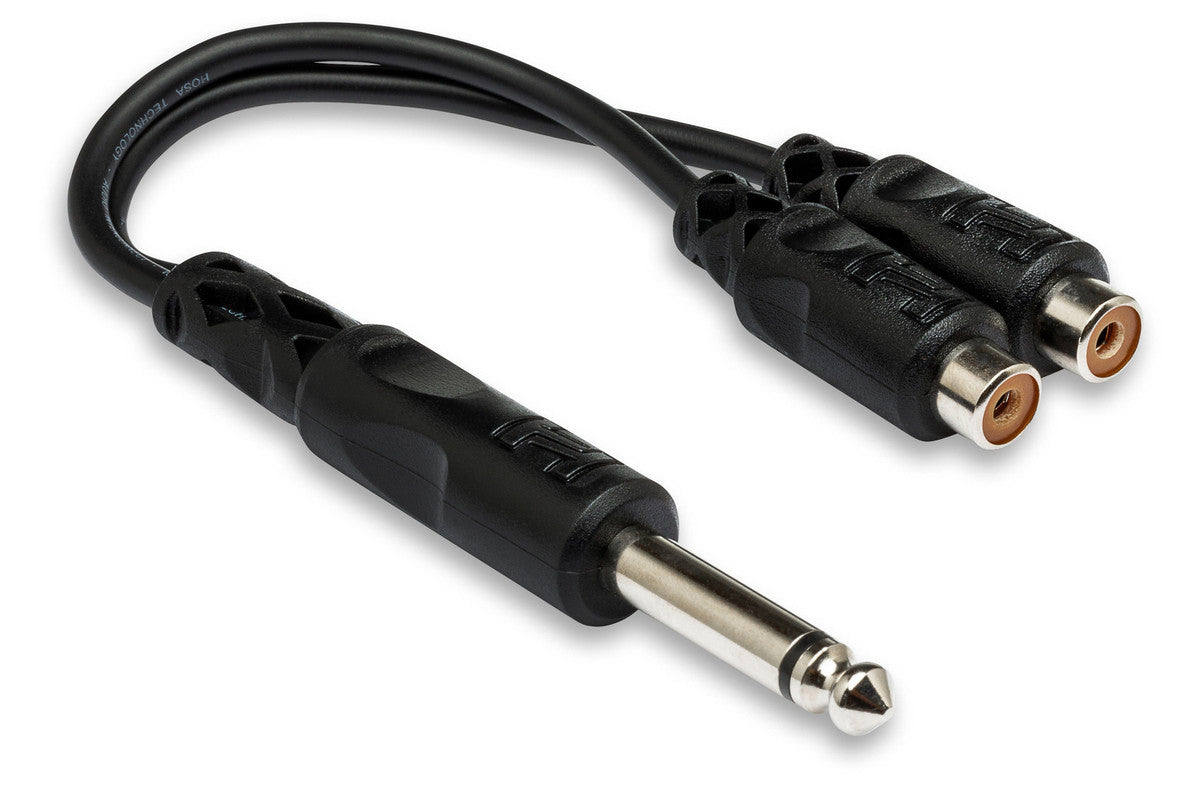 HOSA YPR-103 Y Cable, 1/4 In TS To Dual RCAF - Metronome Music Inc.