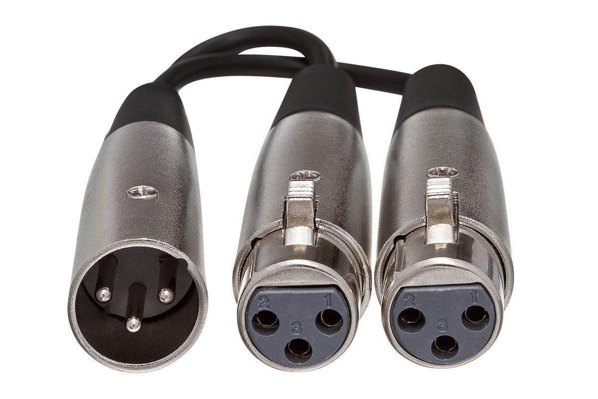 HOSA YXF-119 Y Cable, Dual XLR3F To XLR3M - Metronome Music Inc.