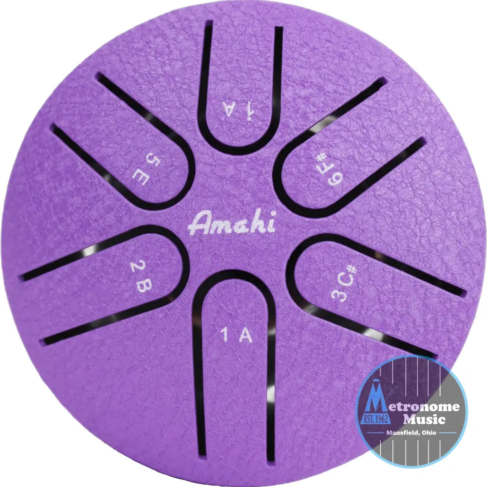 Amahi 3″ Steel Tongue Drum- Purple - Hand Percussion