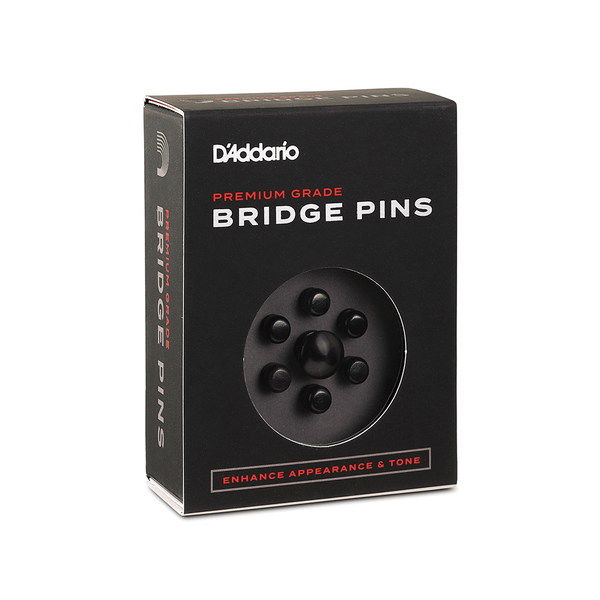 D'Addario Wood Bridge Pin Set Ebony - Metronome Music Inc.