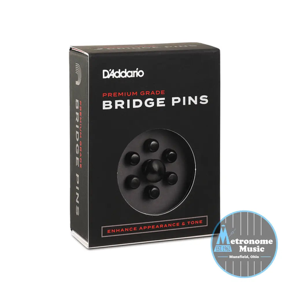 D'Addario Wood Bridge Pin Set Ebony - Metronome Music Inc.