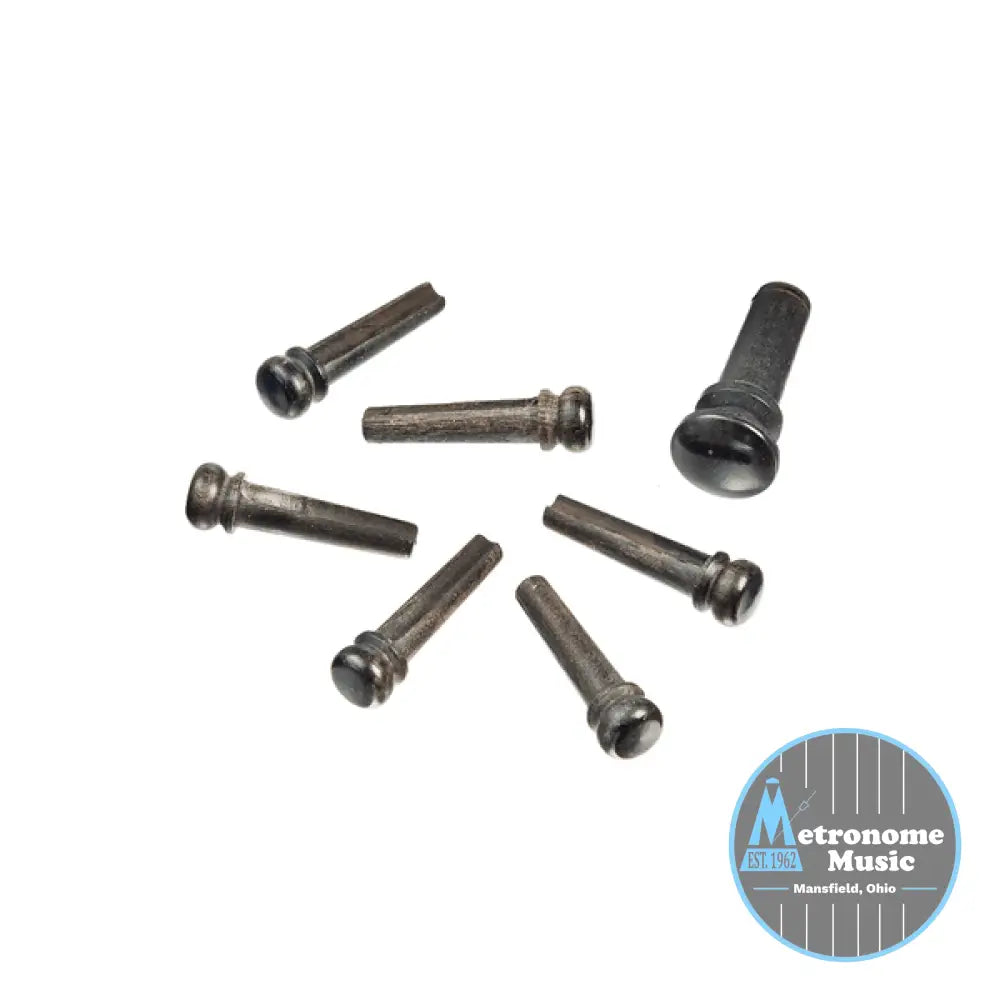 D'Addario Wood Bridge Pin Set Ebony - Metronome Music Inc.