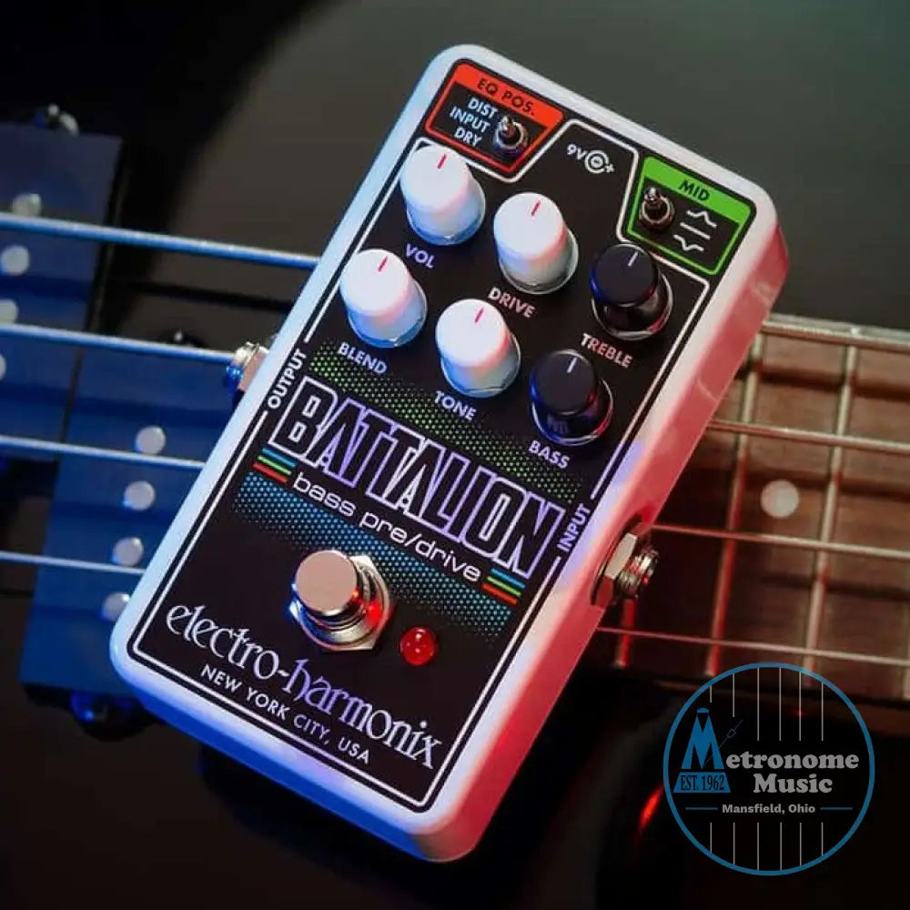 Electro-Harmonix Nano Battalion, Bass Preamp & Overdrive - Metronome Music Inc.