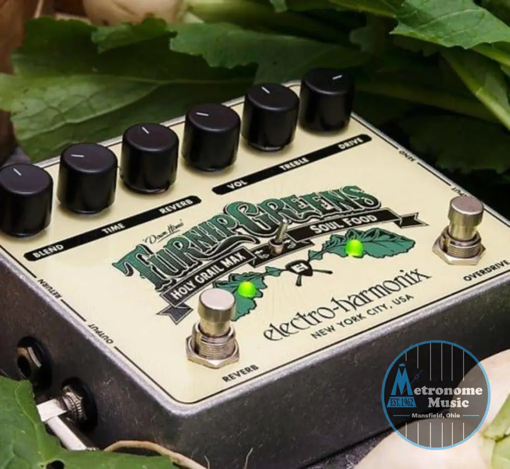 Electro-Harmonix Turnip Greens Overdrive/Reverb Multi-Effect - Metronome Music Inc.