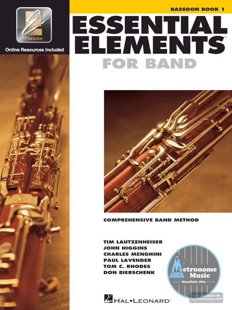 Essential Elements for Band, Bassoon Book 1 - Metronome Music Inc.