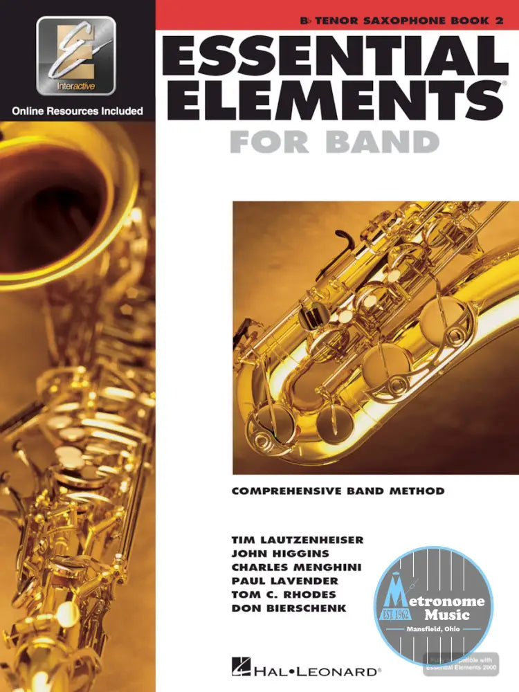 Essential Elements for Band, Bb Tenor Saxophone Book 2 - Metronome Music Inc.