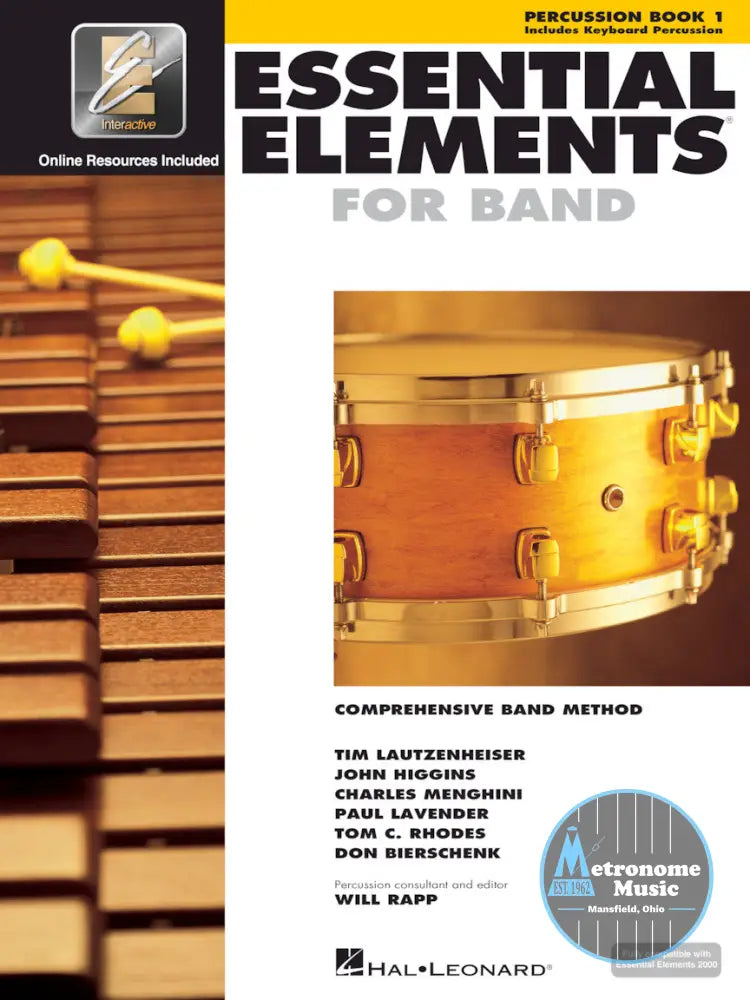 Essential Elements for Band, Percussion Book 1 - Metronome Music Inc.
