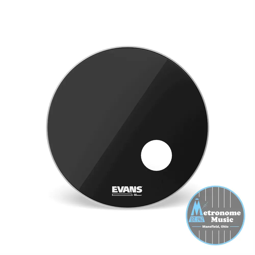 Evans EQ3 Resonant Smooth Black Bass Drumhead, BD24RB- 24" - Metronome Music Inc.