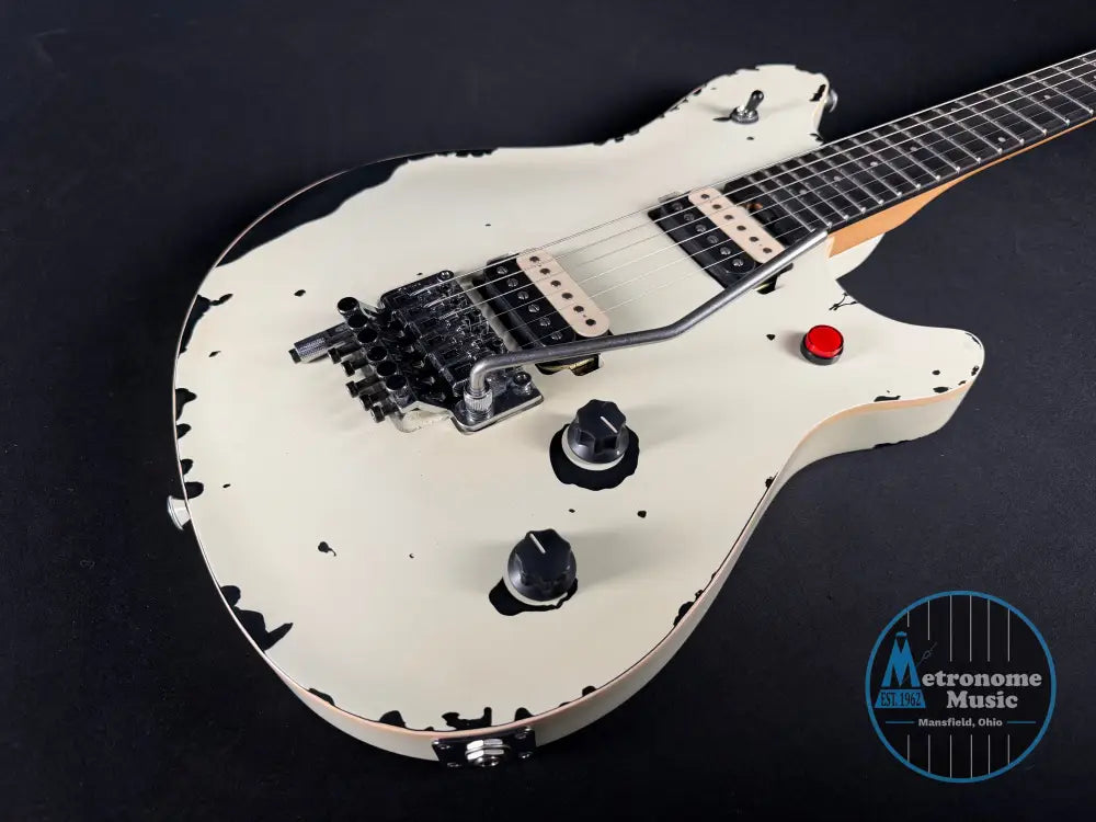 EVH Limited Edition Wolfgang Special Striped Series Ebony Fingerboard w/Gig Bag - Distressed Ivory - Electric Guitar