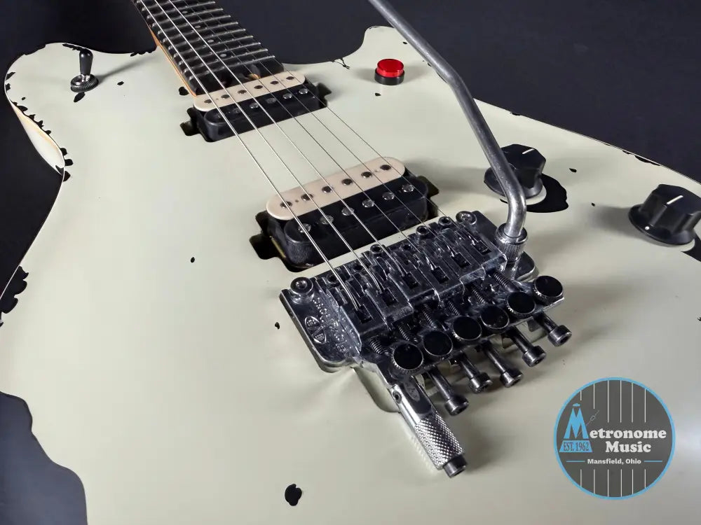 EVH Limited Edition Wolfgang Special Striped Series Ebony Fingerboard w/Gig Bag - Distressed Ivory - Electric Guitar