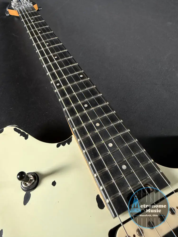 EVH Limited Edition Wolfgang Special Striped Series Ebony Fingerboard w/Gig Bag - Distressed Ivory - Electric Guitar