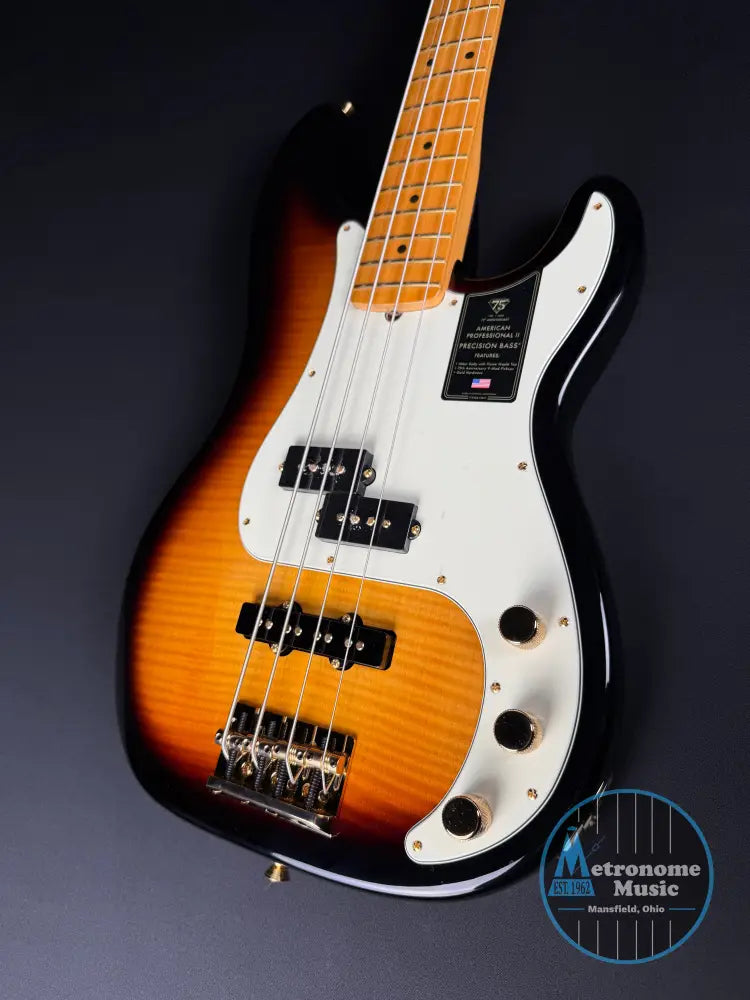 Fender 75th Anniversary American Professional PJ Bass - 2-Color Sunburst (2026) - Metronome Music Inc.