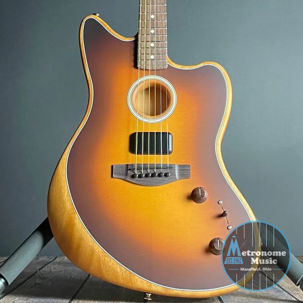 Fender Acoustasonic Player Jazzmaster, Rosewood Fingerboard- 2-Color Sunburst - Metronome Music Inc.