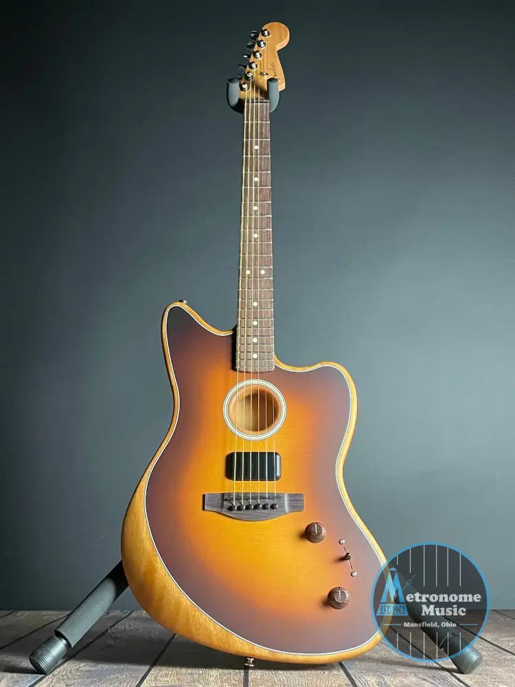 Fender Acoustasonic Player Jazzmaster, Rosewood Fingerboard- 2-Color Sunburst - Metronome Music Inc.