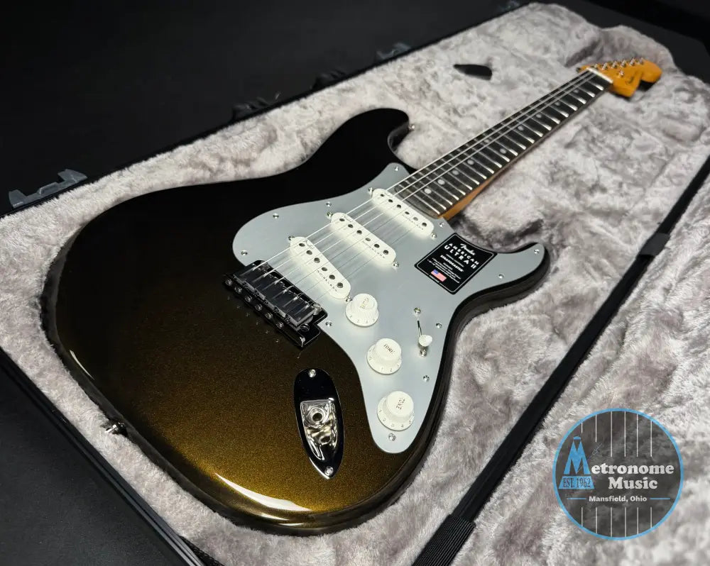 Fender American Ultra II Stratocaster Ebony - Texas Tea (2026) - Electric Guitar