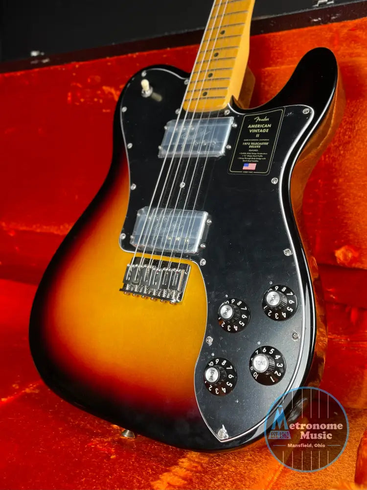 Fender American Vintage II 1975 Telecaster Deluxe - 3-Color Sunburst - Metronome Music Inc.