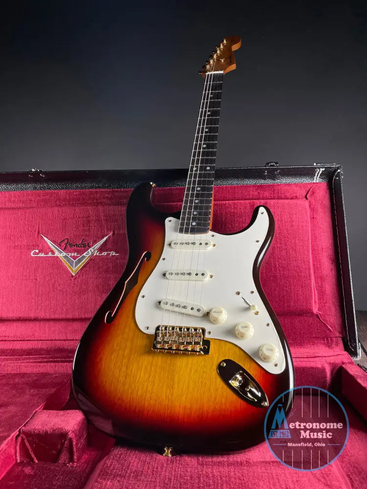 Fender Artisan Korina Stratocaster, Rosewood- Chocolate 3-Color Sunburst (7lbs 12oz) - Metronome Music Inc.