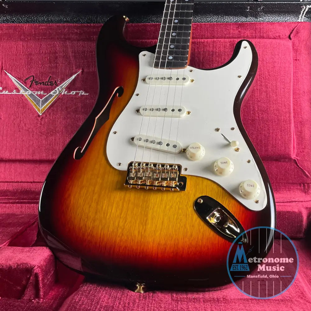 Fender Artisan Korina Stratocaster, Rosewood- Chocolate 3-Color Sunburst (7lbs 12oz) - Metronome Music Inc.