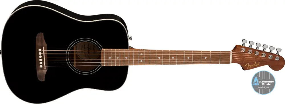 Fender California Standard Redondo Mini with Bag, Spruce Top, Black - Metronome Music Inc.